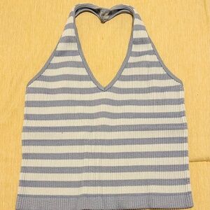 Women's stripped knit halter top - Size M